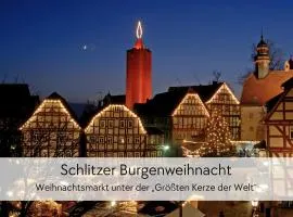 STORCHENNEST - Scandi Style - in der historischen Hinterburg Schlitz - mit Aufzug, Parkplatz & Garten - nahe Fulda und Bad Hersfeld