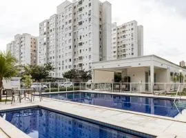 Flats Praia Uberlandia - Apt próximo ao Praia Clube - Area de lazer com Portaria 24 horas, piscina, academia, brinquedoteca, churrasqueira e áreas verdes para caminhadas