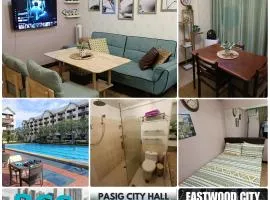 East Raya Gardens Near BGC LIBIS 2Bedroom with Veranda Netflix Internet Pool