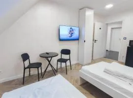ALFA Stuttgart Doppelzimmer Teeküche Porsche Bosch l Gemeinschaftsbad WIFI SmartTV l Double room with kitchenette and shared bathroom BS21A7