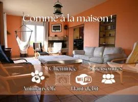 Dogfriendly, grand jardin clos, 4 chambres, grand salon avec cheminée - Larès