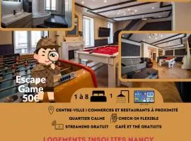 Duplex Jeanne d'Arc Billard Baby en option Escape Game Logements Insolites