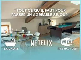 Grand loft avec billard et Netflix
