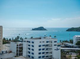 Rodadero Gaira - Apto con piscina a 2 cuadras de la playa: Rodadero şehrinde bir otel