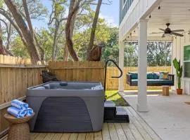 Vilano Fairway Beach Home Hot Tub Firepit Near the Water Gulf Oasis