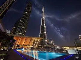 Steps from Burj Khalifa & Dubai Mall Luxury 2BR Balcony Overlooking Dubai Skyline Like Home