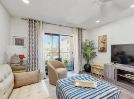 55 and Condo with Balcony and Mtn Views, Shared W and D