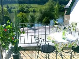 Ferienwohnung Moselblick Zell - Balkon und Gemeinschaftsterrasse