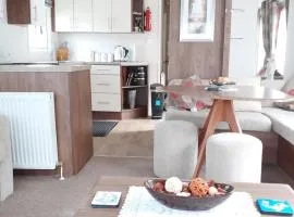 Modern 2017 model Delta Sienna static caravan in Clarach Bay