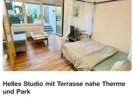 Helles Studio mit Terrasse nahe Therme und Park
