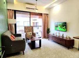 Premium 1BHK Urban Stay - Pool, Gym & Modern Comforts Near Candolim Beach