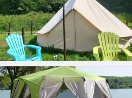 'Glamping' tents one of three to rent fully equipped private equipped kitchen tents too
