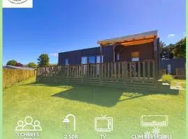 Houlgate - 254 - RARE VUE MER Magnifique Mobilhome 6 pers 3 chambres 2 SDB sur Camping 5 étoiles