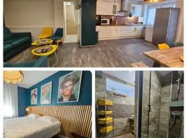 Chambre Jane dans le loft bleu