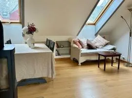 Bright loft apartment in a Jugend-style courtyard close to the Sound of Brosund