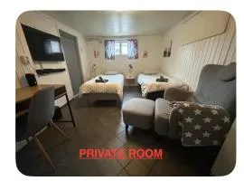 Private room with shared bathroom and kitchen