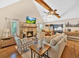 Warm Modern Lodge Hot Tub Fireplace Pacman