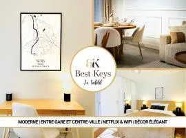 Le Subtil - By BEST KEYS - Élégance & Confort - 2 chambres séparées - Lit Queen Size - Smart TV Netflix - Machine à Café Nespresso - Proche Gare & Centre Ville - À 1H de Paris - WiFi Fibre - Check-in Autonome