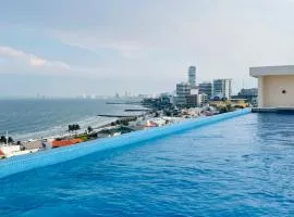 Luxury 2-Bedroom Apartment with amazing view - Infinity Pool and Rooftop in Building