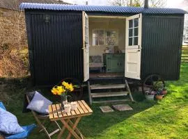 1 Bed Glamping Hut - Firepit Fireplace Views