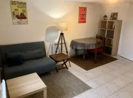 Calme et confort, avec 2 lits ,à la frontière