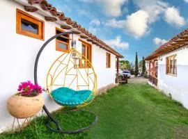 Acogedora cabaña con tina