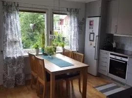 Cozy house between forest and city