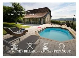 La Parenthèse d'Orchamps - Villa avec Piscine, Sauna, Billard et Pétanque