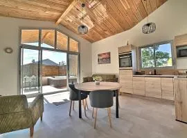 L Etel - spa extérieur vue étoiles de la chambre et vélos électriques