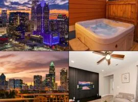 Charlotte 5 Bedroom Home with Hot Tub, Patio, TV and Board Games Close to Uptown, Airport, Dining and Entertainment - Spacious Family Friendly!