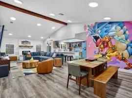Game-Themed Stay with Hot Tub & Arcade home