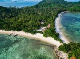 Dos Playa EcoCamp Daracoton Island, hotel de playa en El Nido