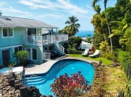4BR Oceanview Home- Pool, Large Deck, AC & Gardens