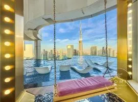 Burj Khalifa &Sea Views, Luxury 2BR, 5-Star Amenities