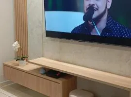 House with Super King and 65 TV and big screen