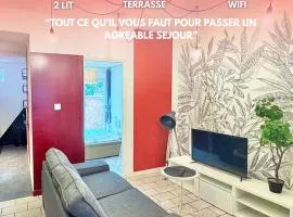 2 chambres en RDC avec terrasse 4 personnes