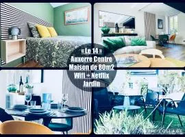 Maison et Jardin Le 14 - Auxerre Centre - Wifi - Netflix - Confort et Détente