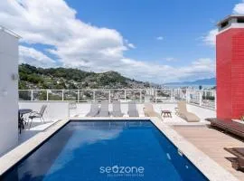 Aptos completos em prédio com piscina a 850m da Praia no Centro de Floripa - RIIs