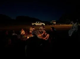 Fire bedouin camp