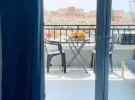 Studio with terrace and pool