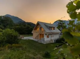 Chalet Bohinj Bliss Wellness and view of Triglav