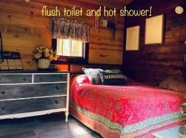 Angies Country Cabins -Off Grid Cabins with shared hot tub access Primitive outhouses Please note This is camping Open year round