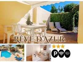 Rêve D'azur plage de la Nartelle, Mazet 35m2, parking, Piscine partagée, Terrasse BBQ & draps inclus