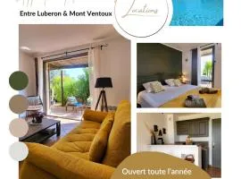 Côté Golf, bel appartement RDC avec terrasses dans Golf, piscine, tennis, à 5mn de l'Isle sur la Sorgue