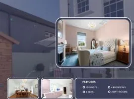 Luxury pair of Georgian apartments, hot tub, sea views, sleeps 12