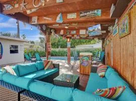 Beach Family Tiki Villa Walk to Beach Heated Pool