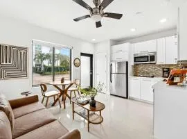 Sleek Kitchenette & Queen Bed
