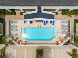 Stylish Design Pool Near Beach BBQ Grill