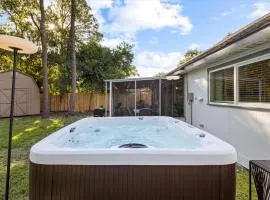 Htown Hot Tub Getaway Swing Set Bbq Yard Games