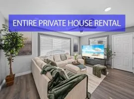 Entire Private 4BR-3Bth, King Bed, Gated Yard, Parking, Ranch, Available Now